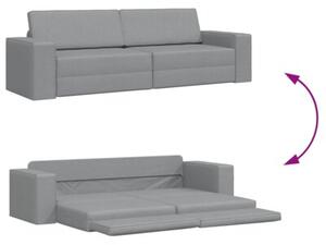 Sofa bed jasnoszary 245 x 78 x 77 cm tkanina