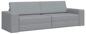 Sofa bed jasnoszary 245 x 78 x 77 cm tkanina