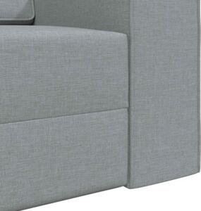 Sofa bed jasnoszary 245 x 78 x 77 cm tkanina