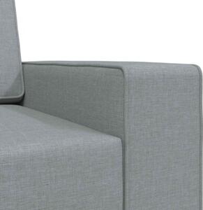 Sofa bed jasnoszary 245 x 78 x 77 cm tkanina