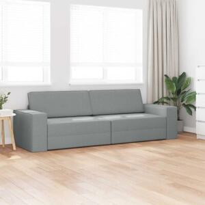 Sofa bed jasnoszary 245 x 78 x 77 cm tkanina