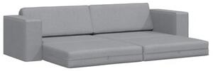 Sofa bed jasnoszary 245 x 78 x 77 cm tkanina