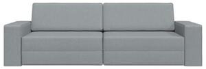 Sofa bed jasnoszary 245 x 78 x 77 cm tkanina