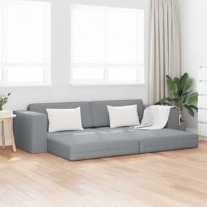Sofa bed jasnoszary 245 x 78 x 77 cm tkanina