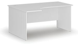 Biurko narożne PRIMO WHITE, 1600 x 1200 mm, lewe, białe