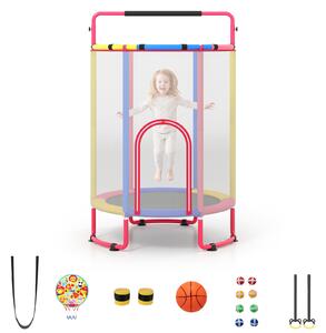 Trampolina dziecięca z akcesoriami o średnicy 140 cm