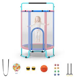 Trampolina dziecięca z akcesoriami o średnicy 140 cm