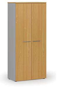 Szafa ubraniowa z wysuwem PRIMO GRAY, 800 x 420 x 1781 mm, szary/buk