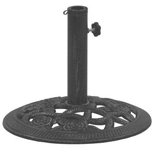 Podstawa pod parasol, czarna, 40x40x32 cm, żeliwo