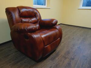 Fotel do salonu BORYS RELAX elektryczny w skórze naturalnej 100%