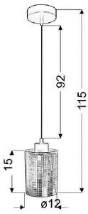 Chromowana pojedyncza lampa wisząca - V061-Nubia