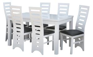 ZESTAW do jadalni: Rozkładany Stół SJ01 120 cm + 6 krzeseł KJ86