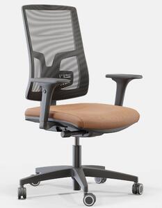 Ergonomiczne krzesło biurowe z oparciem z siatki Skill Net Black