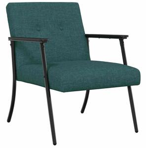 Nowoczesny fotel aksamitny w ciemnej zieleni z ergonomicznym designem