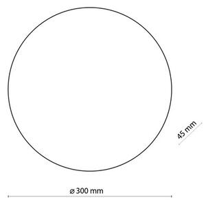 Kinkiet minimalistyczny okrągły czarny LUNA NEW 30 cm