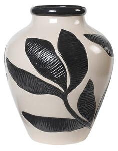 Broste Copenhagen - Ceramiczny wazon ręcznie zdobiony Herbert 40 cm