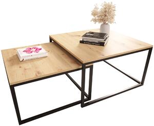 Nowoczesny zestaw 2 stolików kawowych dąb artisan B9-P28