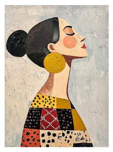 Obraz z ręcznie malowanymi elementami 70x100 cm Mae – Styler