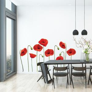 Komplet naklejek ściennych Ambiance Vermeil Poppies, 60x70 cm