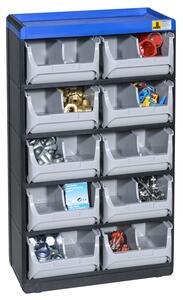 Plastikowy organizer z szufladkami VarioPlus Pro 53/20, 10 szufladek