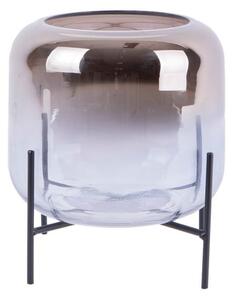 Szklany wazon PT LIVING Silver Fade, wys. 19 cm