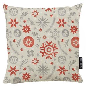 Świąteczna poduszka z poszewką z bawełny Butter Kings Snowflake Frost, 45x45