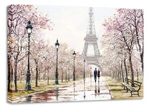 Obraz Styler Canvas Watercolor Paris Melancholy, 85x113 cm