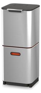 Stalowy kosz na śmieci do segregacji odpadów 40 l Totem Compact – Joseph Joseph