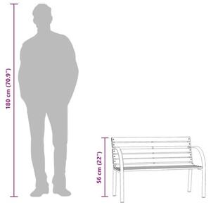 Ławka ogrodowa dla dzieci, 81 cm, drewno stroigły, szara