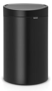 Stalowy kosz na śmieci otwierany na dotyk w kolorze matowej czerni 40 l Touch Bin – Brabantia