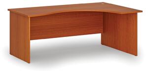 Ergonomiczne biurko PRIMO WOOD, 180x120 cm, prawe, czereśnia