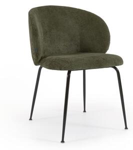 Zielony tapicerowany fotel jadalniany Minna – Kave Home