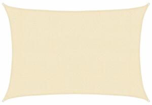 Żagiel przeciwsłoneczny, 160 g/m², kremowy, 3x4 m, hdpe