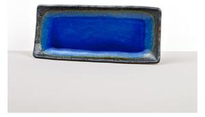 Niebieski półmisek ceramiczny MIJ Cobalt, 29x12 cm