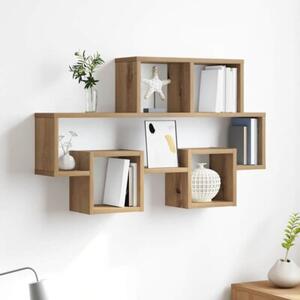 Półka ścienna w kształcie samochodu - nowoczesny design z 4 półkami, dąb artisan