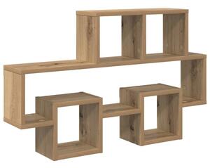 Półka ścienna w kształcie samochodu - nowoczesny design z 4 półkami, dąb artisan