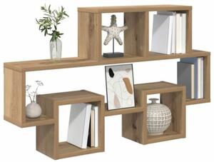 Półka ścienna w kształcie samochodu - nowoczesny design z 4 półkami, dąb artisan