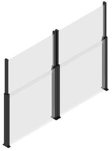 Ogrodzenie szklane 90 x 110 / 180 cm Anthracite - GUTROOF