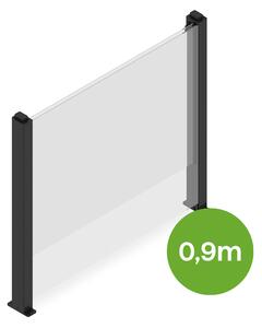 Ogrodzenie szklane 90 x 110 / 180 cm Anthracite - GUTROOF