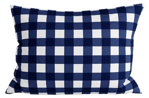 Poszewka na poduszkę z mikrofibry NAVY GINGHAM 70x90 cm, niebiesko-biała