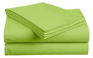 Bawełniane prześcieradło 140x240 cm zielone, 100% bawełna
