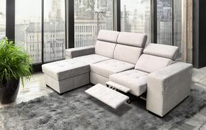 Trzyosobowa sofa Luksor II z Relax z regulowanymi zagłówkami + barek