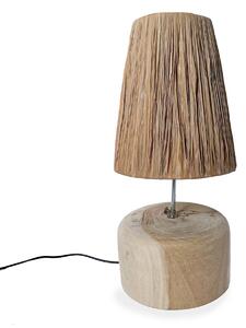 Bazar Bizar - Lampa stołowa na drewnianej podstawie Grass