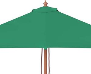 Parasol ogrodowy na drewnianym słupku, 150 x 200 cm, zielony