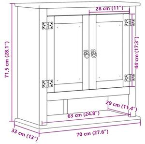Szafka pod umywalkę corona, 70x33x71,5 cm, lite drewno sosnowe