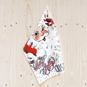 Biała ścierka bawełniana eleanor stuart Holly Jolly Christmas, 46x71 cm