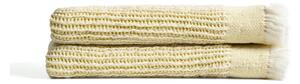 Żółty/beżowy bawełniany koc dzianinowy 100x170 cm Lideba – Kave Home