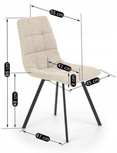Krzesło tapicerowane do jadalni k402 beżowe