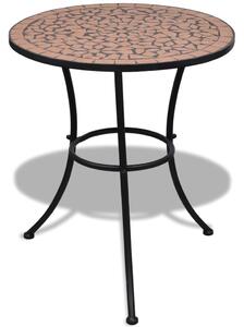Stolik bistro, terakota, 60 cm, mozaikowy