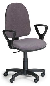 Krzesło biurowe TORINO z podłokietnikami, szare